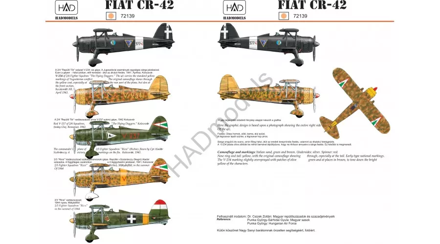 HAD - CR-42 (HunV-237, V-234, V-266, V-250- Italian 377-4 nightfig